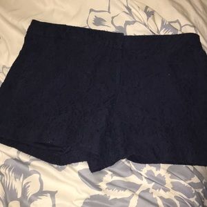 Navey lace shorts